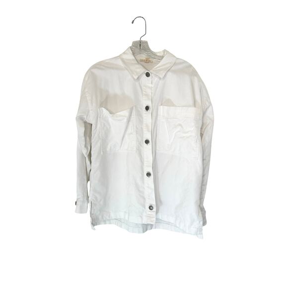 Eileen Fisher White Basic Full Button Coastal Grandma Lagenlook Jacket XXS - Picture 1 of 12